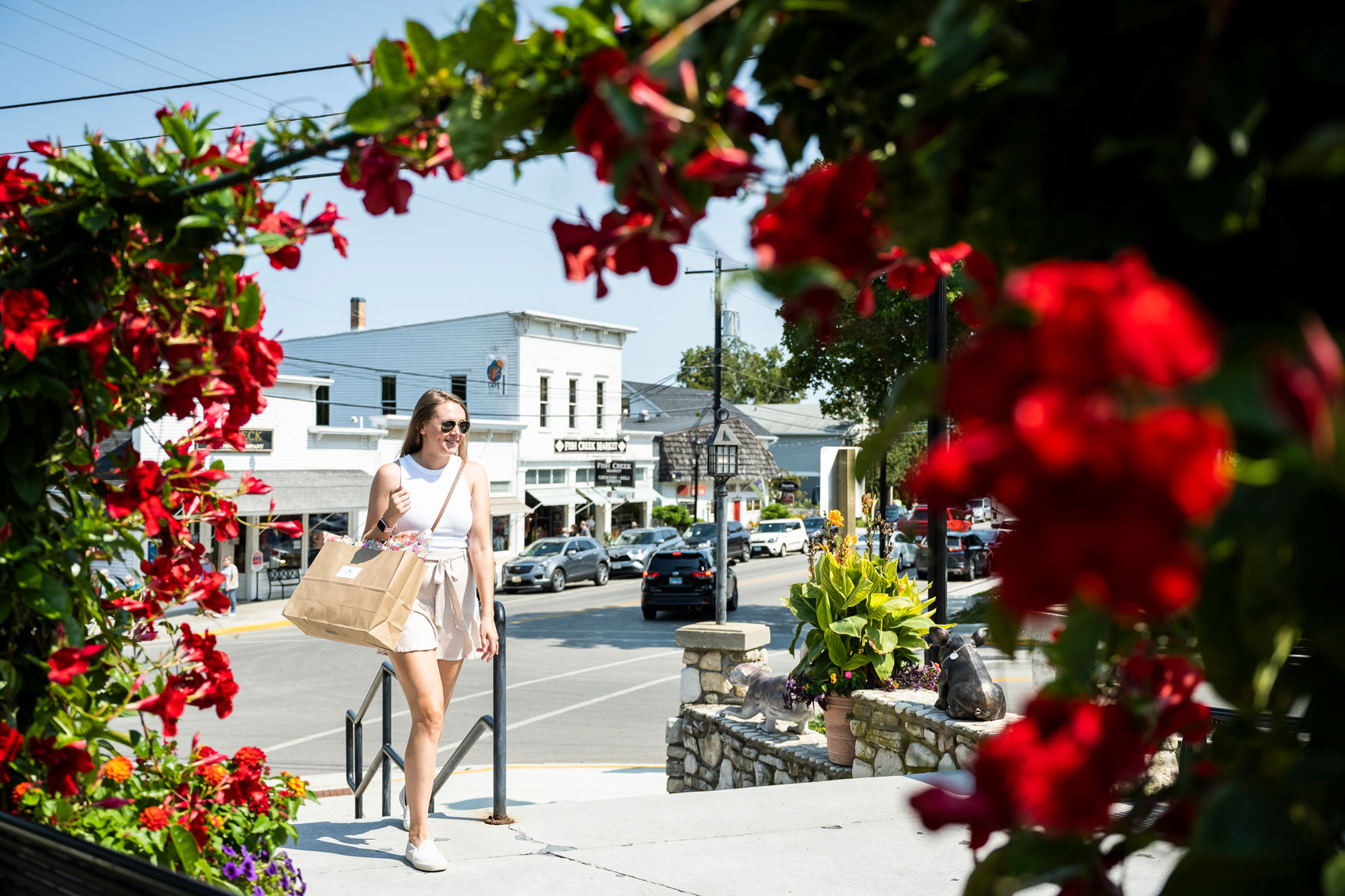 Woman shopping in Fish Creek